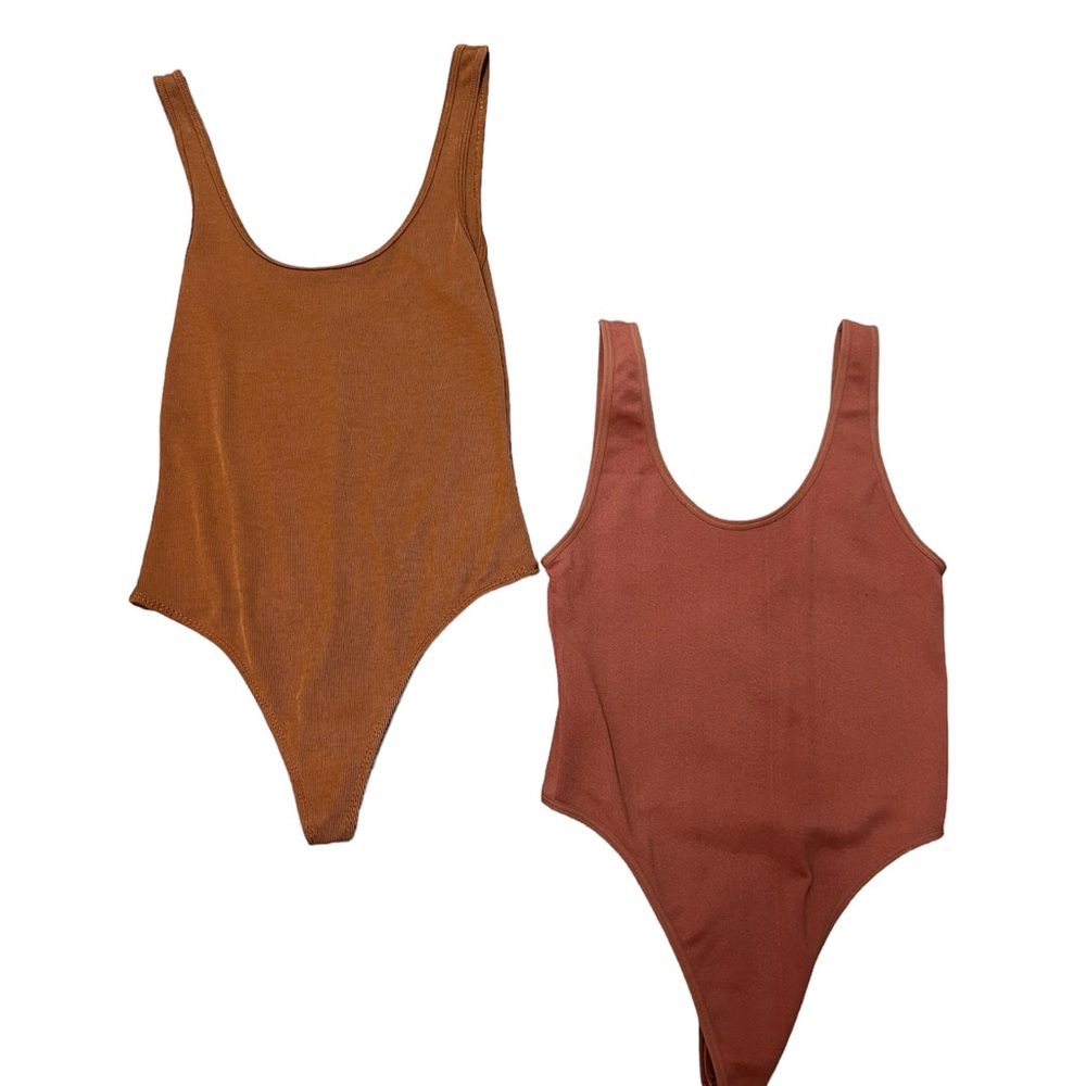 Thong Bodysuits peachy/salmon color and bronze